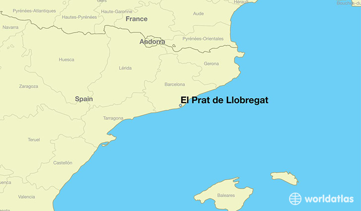 map showing the location of El Prat de Llobregat