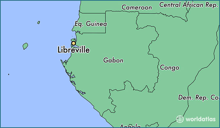 map showing the location of Libreville