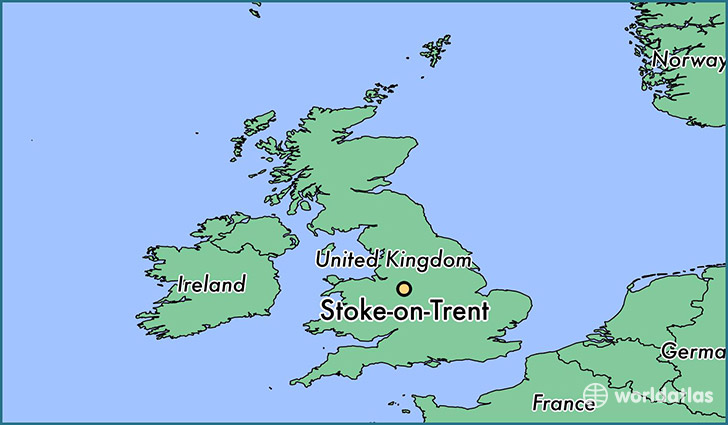 map showing the location of Stoke-on-Trent