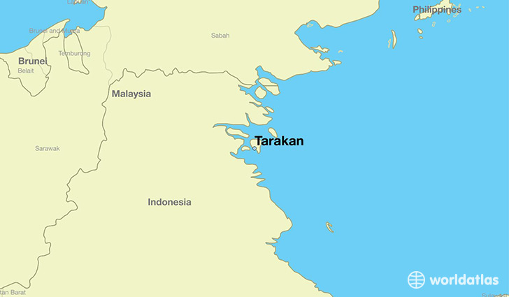map showing the location of Tarakan