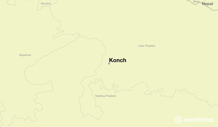 map showing the location of Konch