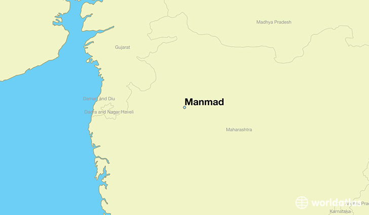 map showing the location of Manmad