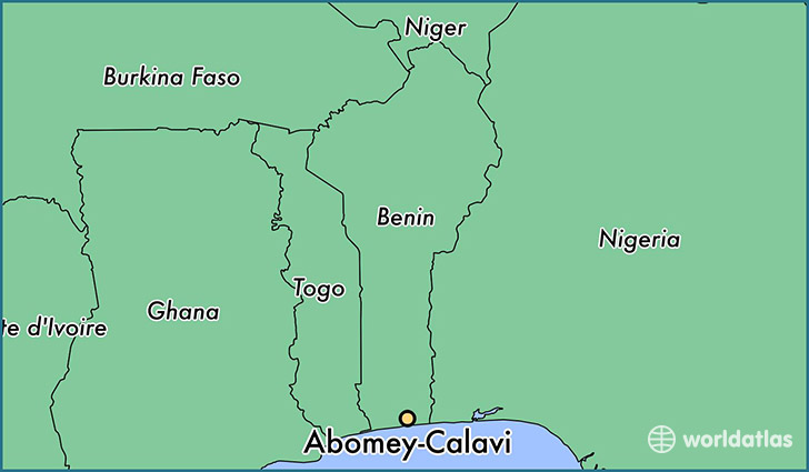 map showing the location of Abomey-Calavi