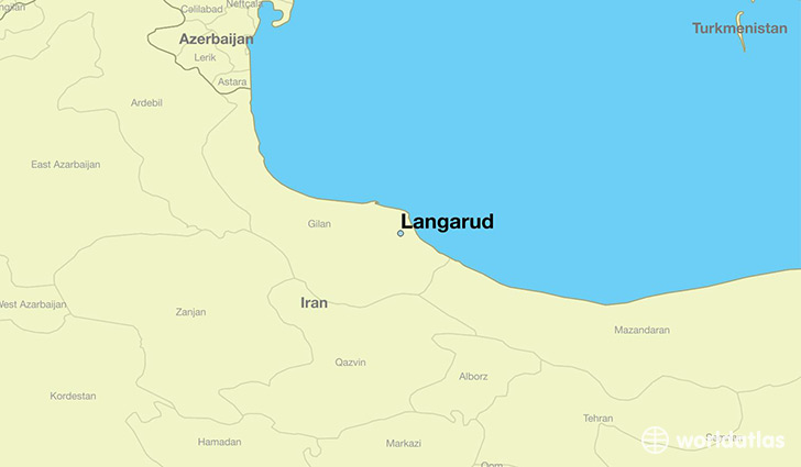 map showing the location of Langarud