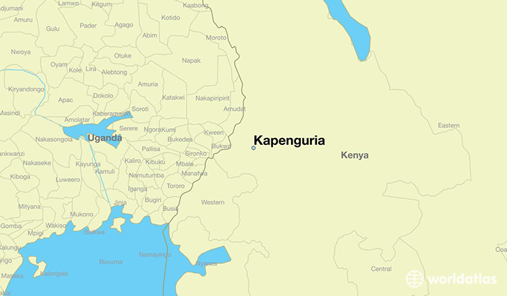 map showing the location of Kapenguria