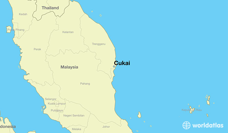map showing the location of Cukai