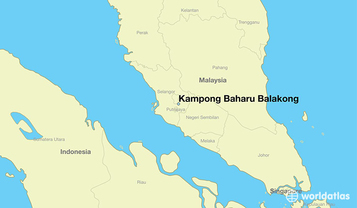map showing the location of Kampong Baharu Balakong