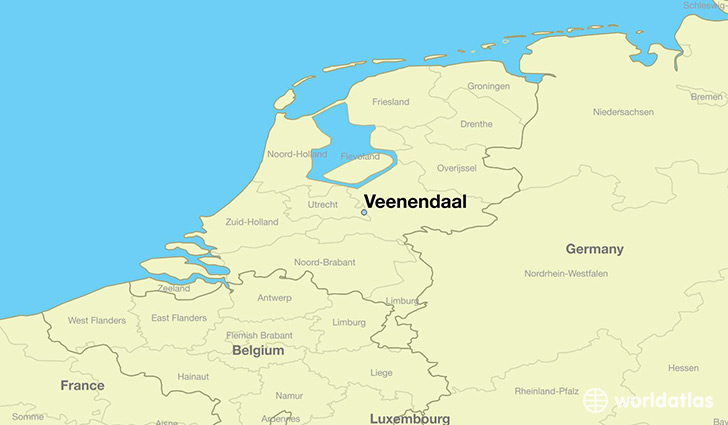 map showing the location of Veenendaal