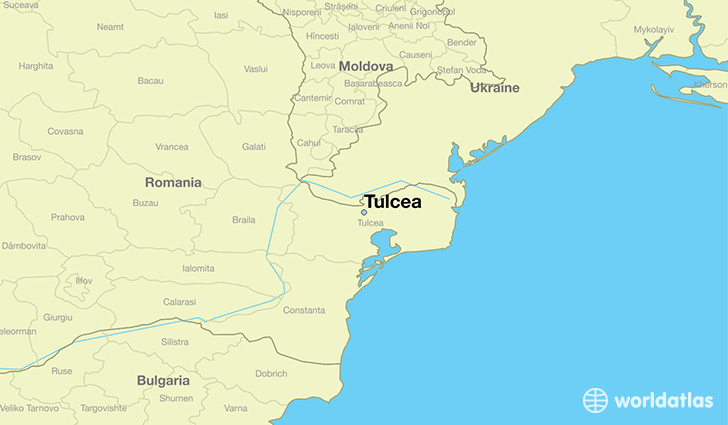 map showing the location of Tulcea