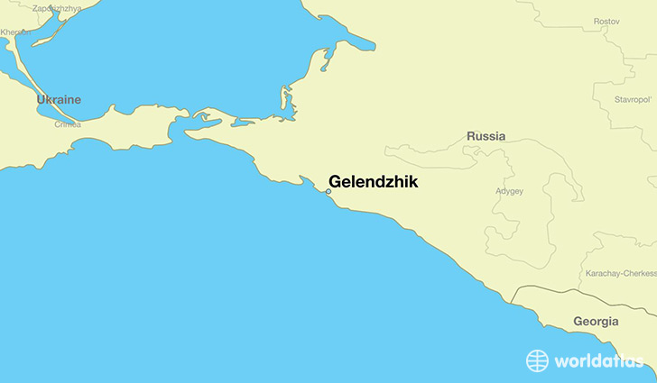 map showing the location of Gelendzhik