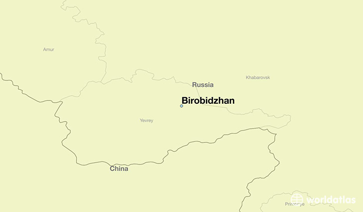 map showing the location of Birobidzhan