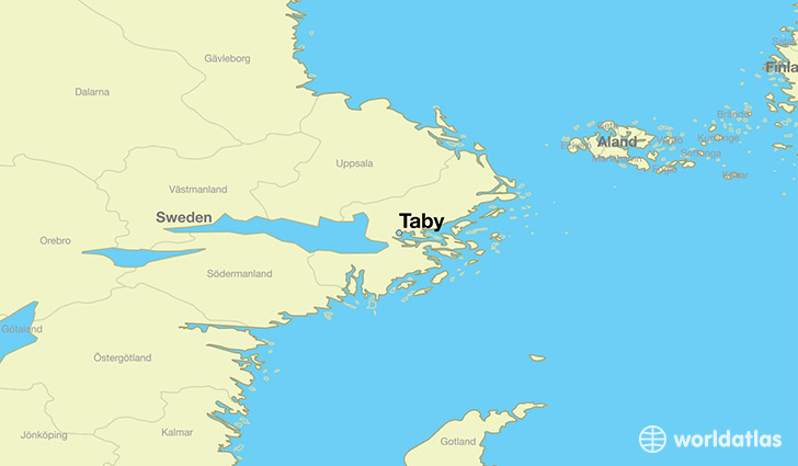 map showing the location of Taby