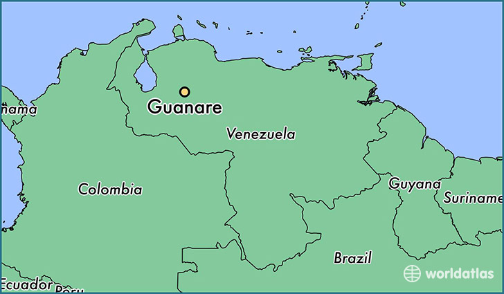map showing the location of Guanare