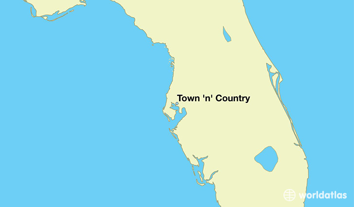 map showing the location of Town 'n' Country