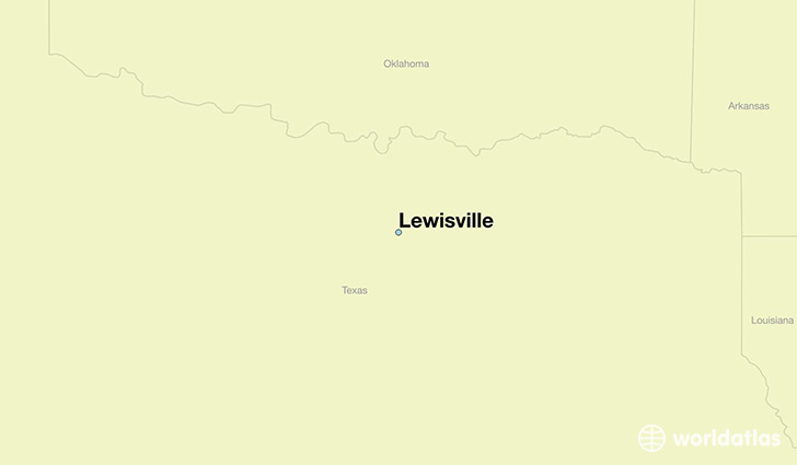 map showing the location of Lewisville