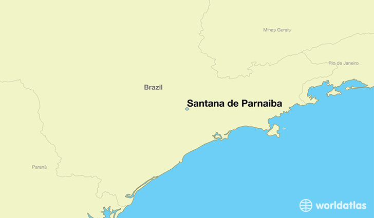 map showing the location of Santana de Parnaiba