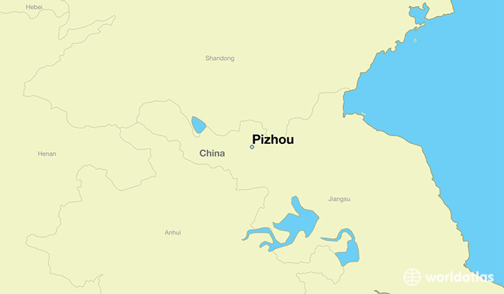 map showing the location of Pizhou