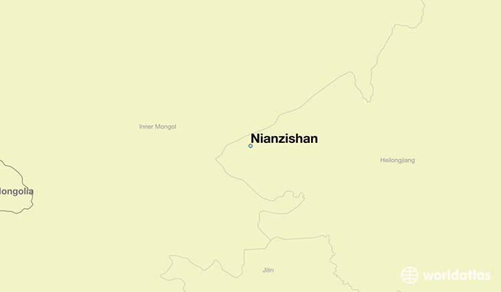 map showing the location of Nianzishan