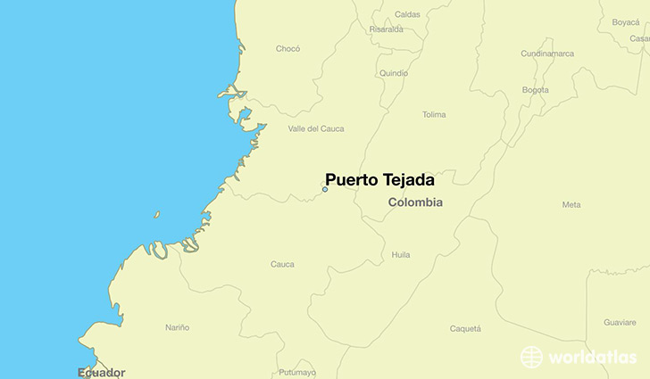map showing the location of Puerto Tejada