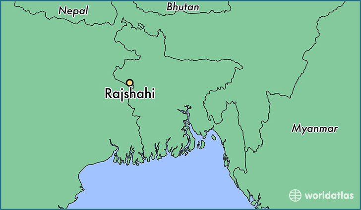 map showing the location of Rajshahi