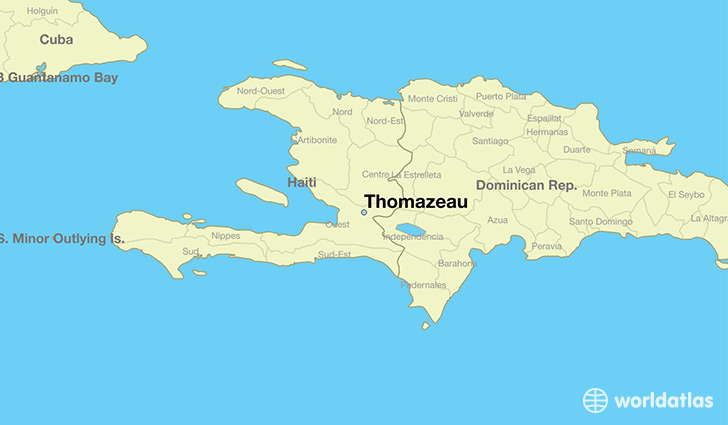 map showing the location of Thomazeau