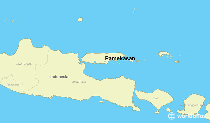 map showing the location of Pamekasan