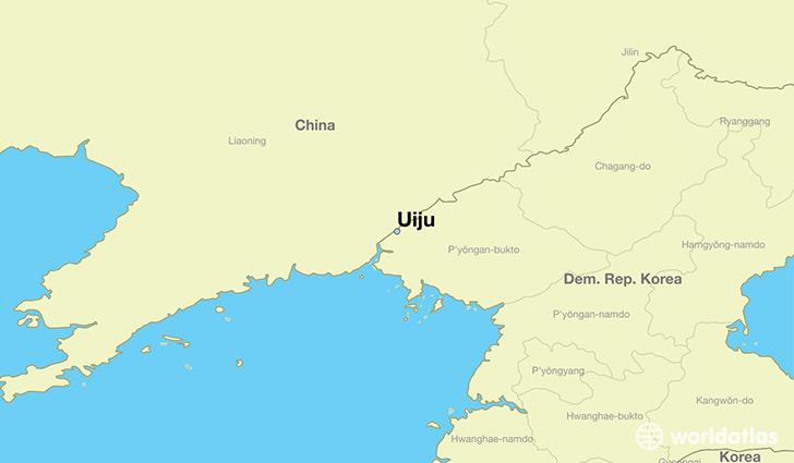 map showing the location of Uiju