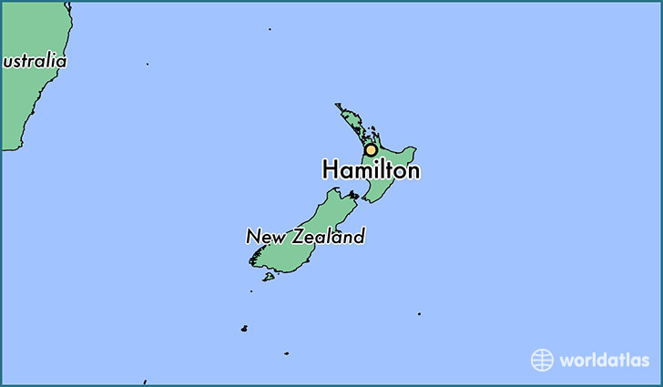 map showing the location of Hamilton