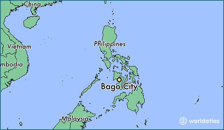 map showing the location of Bago City