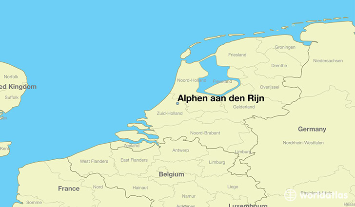 map showing the location of Alphen aan den Rijn