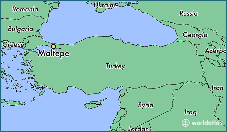 map showing the location of Maltepe