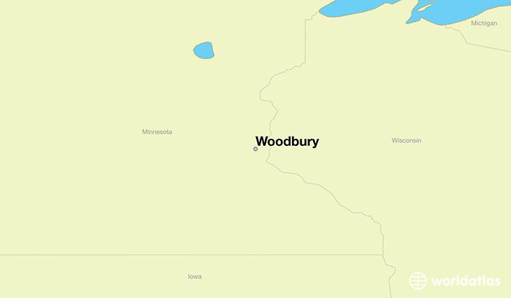map showing the location of Woodbury