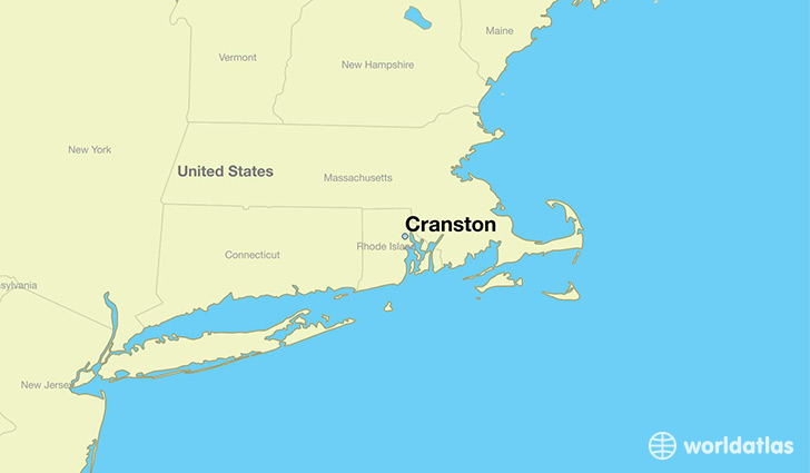 map showing the location of Cranston