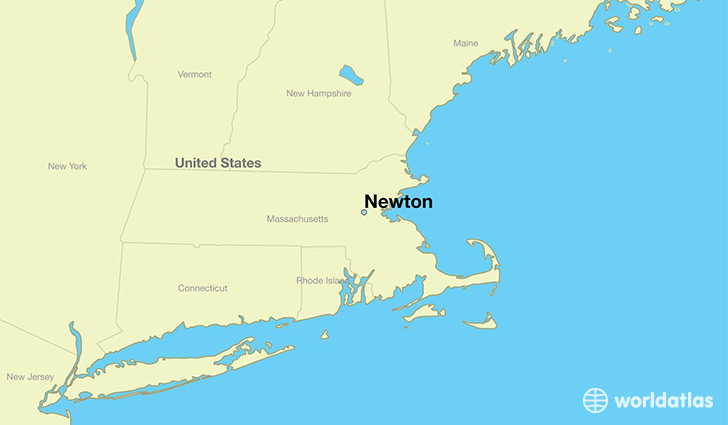 map showing the location of Newton