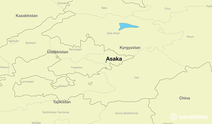 map showing the location of Asaka