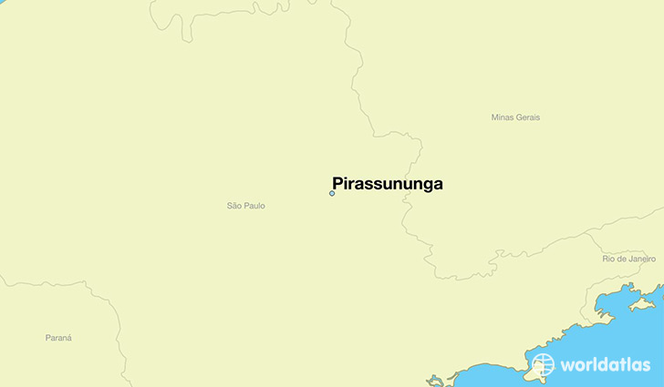 map showing the location of Pirassununga