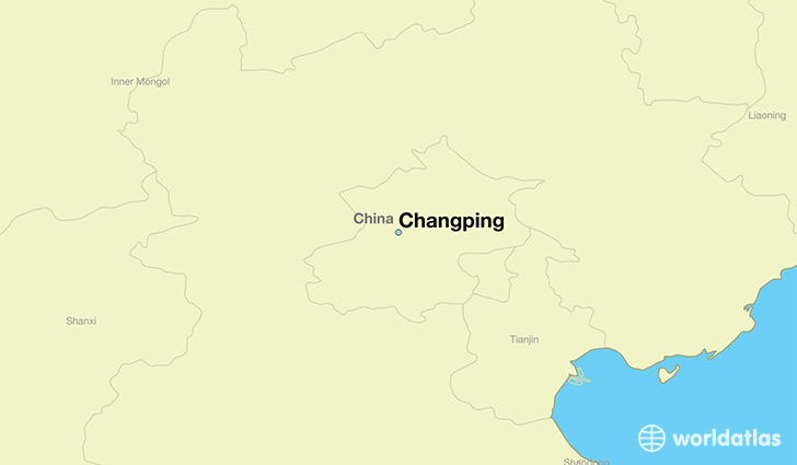 map showing the location of Changping