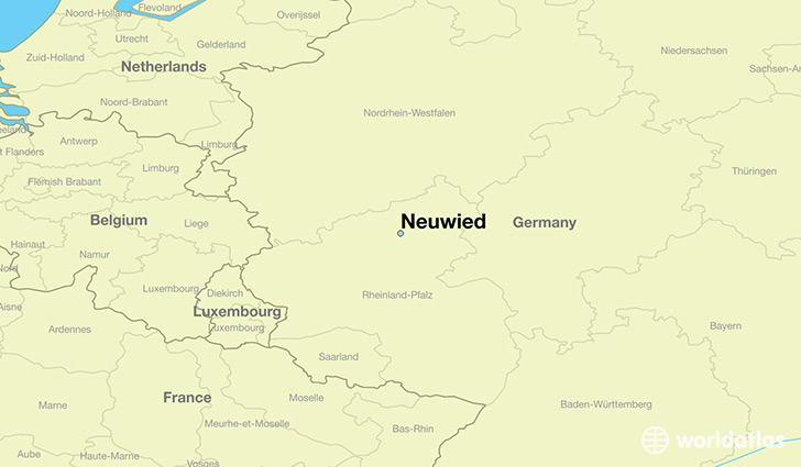 map showing the location of Neuwied