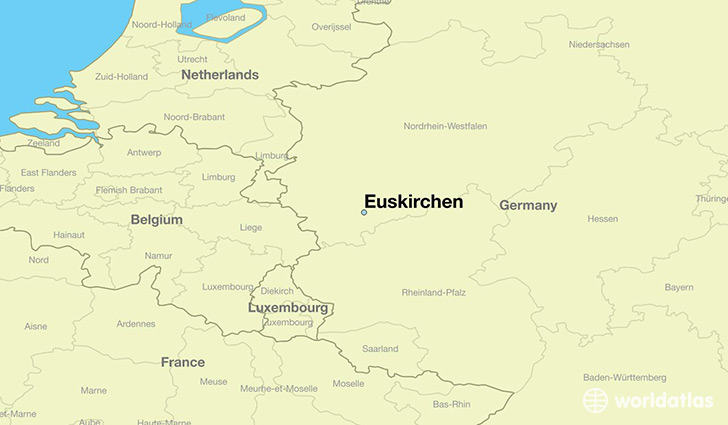 map showing the location of Euskirchen