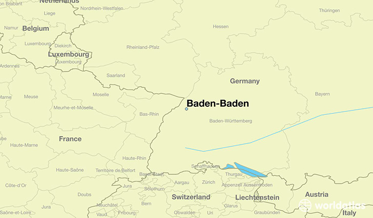 map showing the location of Baden-Baden