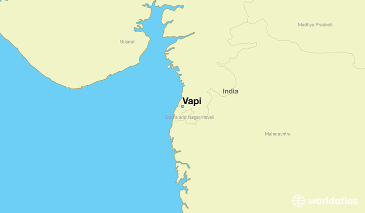 map showing the location of Vapi