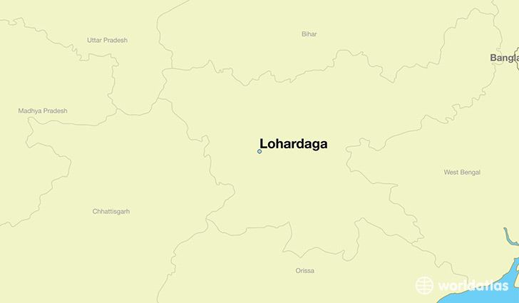 map showing the location of Lohardaga