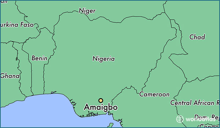 map showing the location of Amaigbo