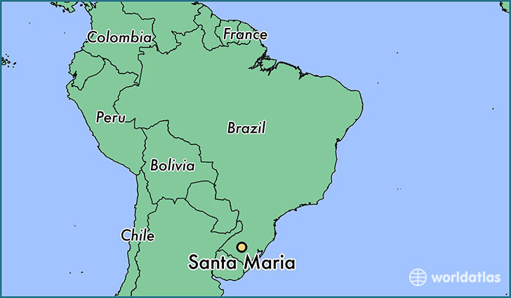 map showing the location of Santa Maria