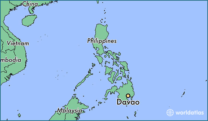 map showing the location of Davao