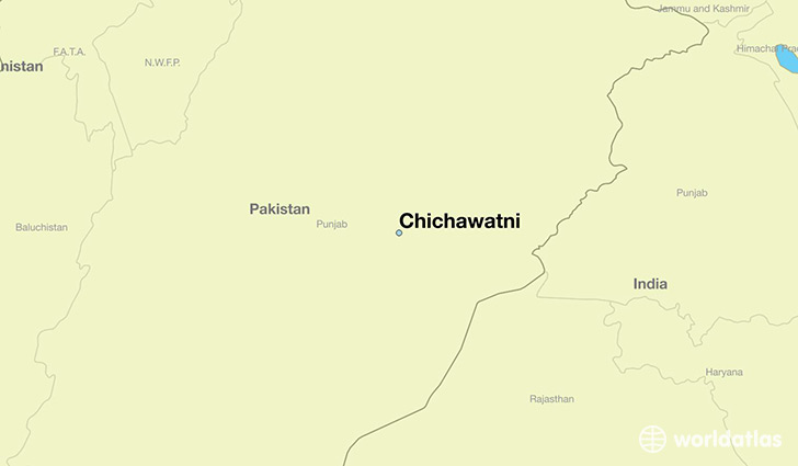 map showing the location of Chichawatni