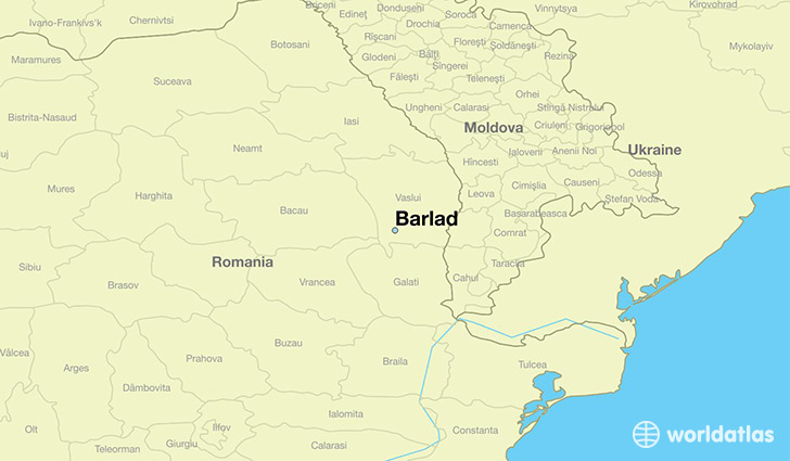 map showing the location of Barlad