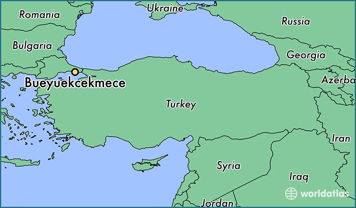 map showing the location of Bueyuekcekmece