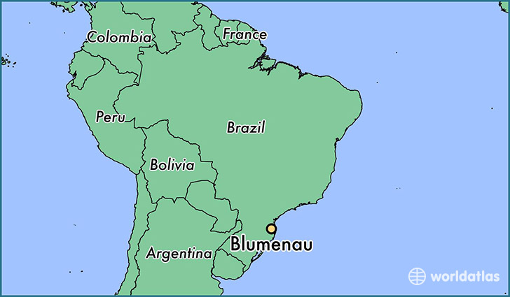 map showing the location of Blumenau