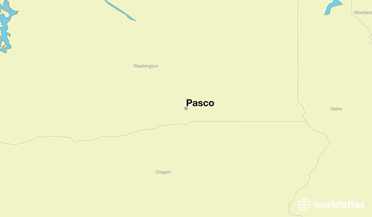 map showing the location of Pasco
